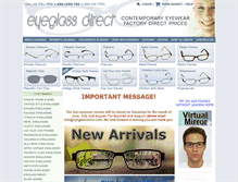 Tablet Screenshot of eyeglassdirect.com
